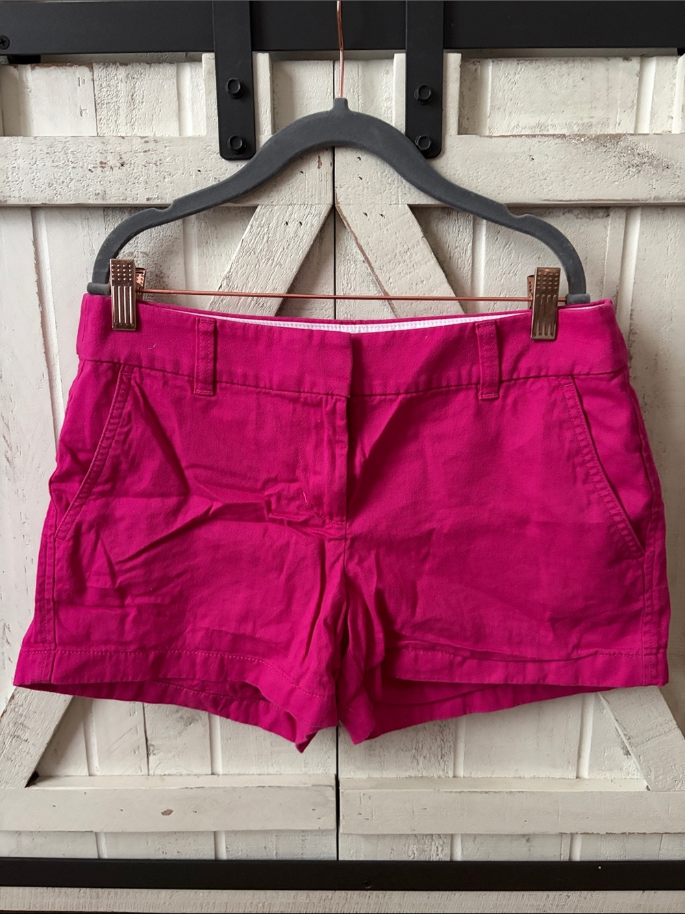 J. Crew Bright Fuchsia Cotton Shorts